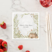 Woodland Deer Baby shower gepersonaliseerd Servet (Insitu)