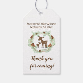 Woodland Deer Baby shower Gift Label Cadeaulabel