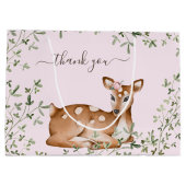 Woodland Deer Baby shower Groot Cadeauzakje (Achterkant)