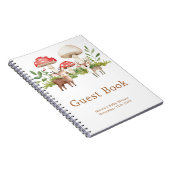 Woodland Deer Baby Shower Guest Book Notitieboek (Rechterzijde)