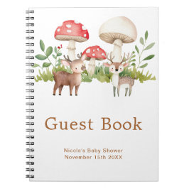 Woodland Deer Baby Shower Guest Book Notitieboek