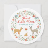 Woodland Deer Baby shower Invitation Kaart (Voorkant)