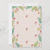 Woodland, Deer Baby shower Invitation Kaart (Achterkant)
