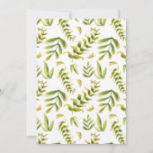 Woodland Deer Baby shower Invitation Kaart (Achterkant)