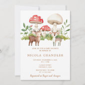 Woodland Deer Baby shower Kaart (Voorkant)