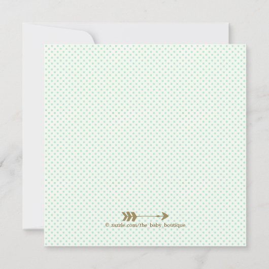 Woodland Deer Baby shower Kaart (Achterkant)