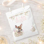 Woodland Deer Baby shower Meisje Bedankzakje (Geknipt)