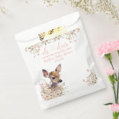 Woodland Deer Baby shower Meisje Bedankzakje (Gezegeld)