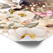 Woodland Deer Baby shower Meisje Perfect Poster (Hoek)