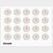 Woodland Deer Baby shower Ronde Sticker (Vel)