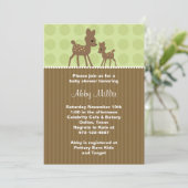 Woodland Deer Baby Shower-uitnodigingen Kaart (Staand voorkant)