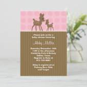 Woodland Deer Baby Shower-uitnodigingen Kaart (Staand voorkant)