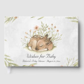 Woodland Deer | Baby shower van bosdieren Gastenboek (Voorkant)