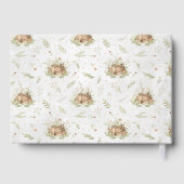 Woodland Deer | Baby shower van bosdieren Gastenboek (Achterkant)