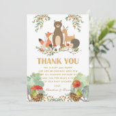 Woodland Deer Baby shower Verjaardag Dank u kaart (Staand voorkant)