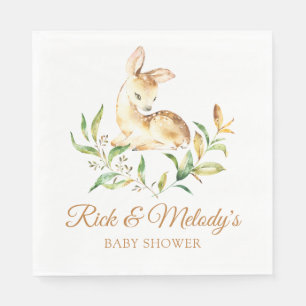Woodland Deer Baby shower voor jongen of meisje Servet