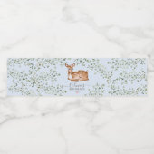 Woodland Deer Baby shower Waterfles Etiket (Enkel label)