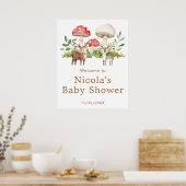 Woodland Deer Baby shower Welkom Poster (Keuken)