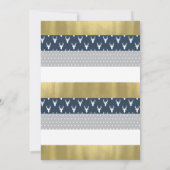 Woodland Deer Baby Sprinkle Invitation, Faux Folie Kaart (Achterkant)