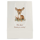 Woodland Deer Bedankt Rustic Forest Medium Cadeauzakje (Achterkant)