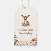 Woodland Deer Bedankt | rustiek bos Cadeaulabel (Voorkant)