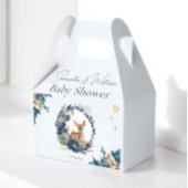 Woodland Deer Blue Floral Boho verlaat Waterverf Bedankdoosjes