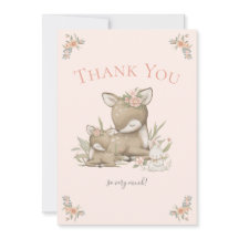 Woodland Deer Boho Girl Baby shower Dank je wel
