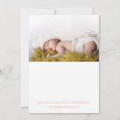 Woodland Deer Boho Girl Baby shower Dank je wel Bedankkaart (Achterkant)