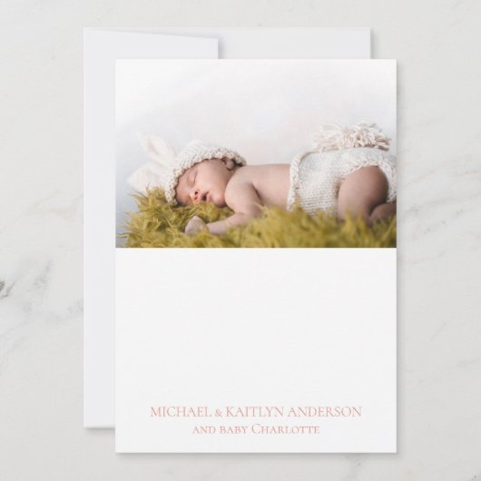 Woodland Deer Boho Girl Baby shower Dank je wel Bedankkaart (Achterkant)