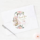 Woodland Deer Boho Tribal Baby shower Verjaardag Ronde Sticker (Envelop)