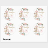 Woodland Deer Boho Tribal Baby shower Verjaardag Ronde Sticker (Vel)