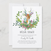 Woodland Deer Bridal Shower-uitnodigingen Kaart (Voorkant)