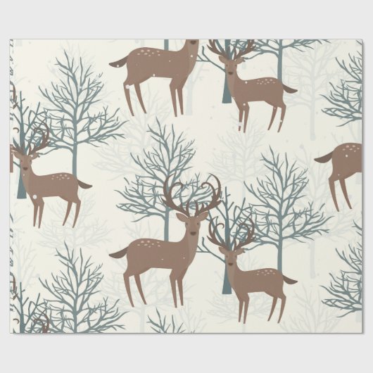 Woodland Deer Cadeaupapier (Vlak)