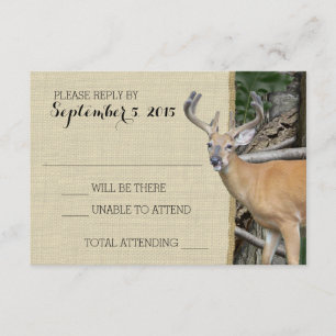 Woodland Deer Camo Response RSVP Kaartje