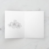 Woodland Deer Coloring Book Birthday Kaart (Binnen)