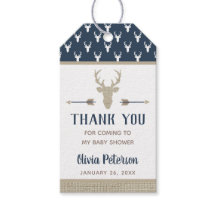 Woodland Deer Dank u Label, gewei, Baby shower