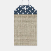 Woodland Deer Dank u Label, gewei, Baby shower Cadeaulabel (Achterkant)