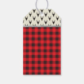 Woodland Deer Dank u Label, gewei, Baby shower Cadeaulabel (Achterkant)