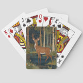 Woodland Deer Design Rustieke Boho Forest Greenery Pokerkaarten (Achterkant)
