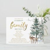 Woodland Deer Family Reunion Kaart (Staand voorkant)