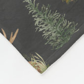 Woodland Deer Fawn Pattern Baby Green Baby Name Fleece Deken (Hoek)