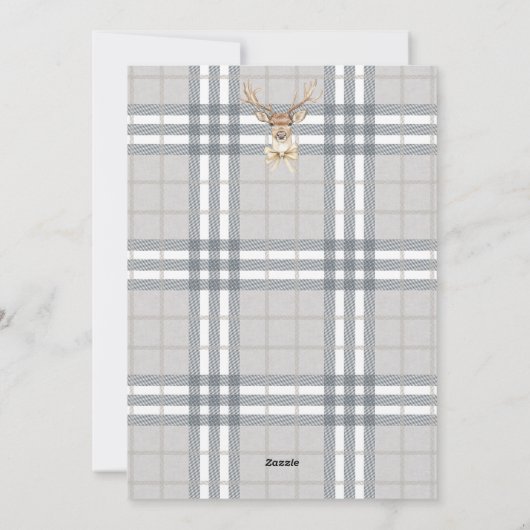 Woodland Deer Festival Feestdagenkaart (Achterkant)