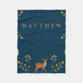 Woodland Deer Fleece Blanket (Voorkant)