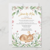 Woodland Deer Floral Greenery Baby shower per post Kaart (Voorkant)