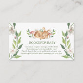 Woodland Deer Floral Greenery Books voor Baby Informatiekaartje (Voorkant)