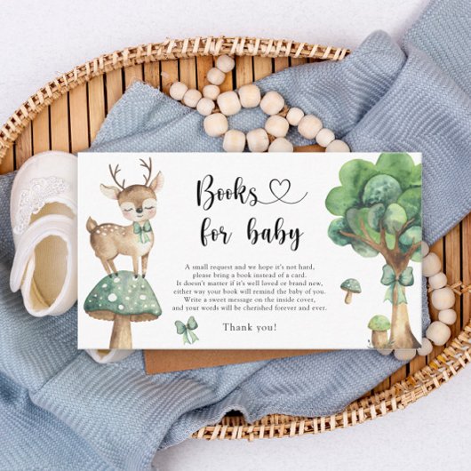 Woodland Deer Forest Flora - boeken voor baby Informatiekaartje