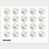 Woodland Deer Forest Neutral Baby Shower Ronde Sticker (Vel)
