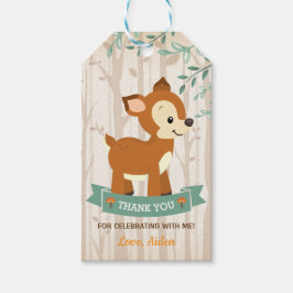 Woodland Deer Forest Verjaardagsfeestje Baby showe Cadeaulabel