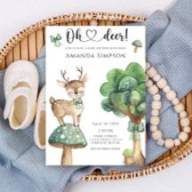 Woodland Deer Genderneutraal Baby shower
