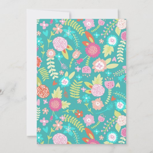 Woodland Deer Girl Baby shower Uitnodiging (Achterkant)